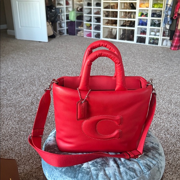 Coach | Bags | Coach Red Tote Bag | Poshmark
